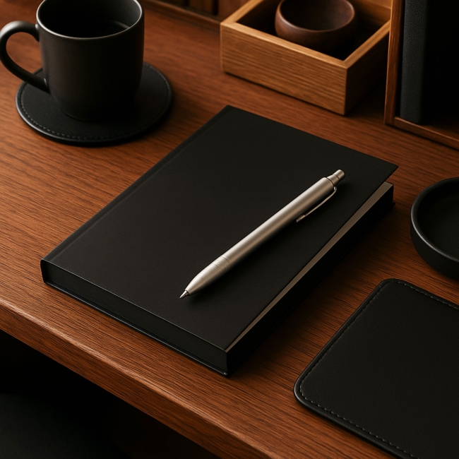Vue 6 de Set carnet/stylo HARDWO