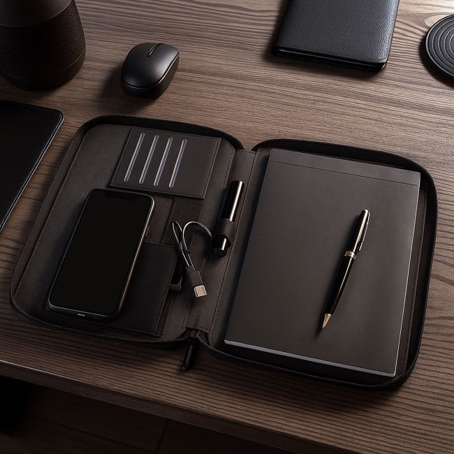 Vue 7 de Set carnet A4 et chargeur nomade