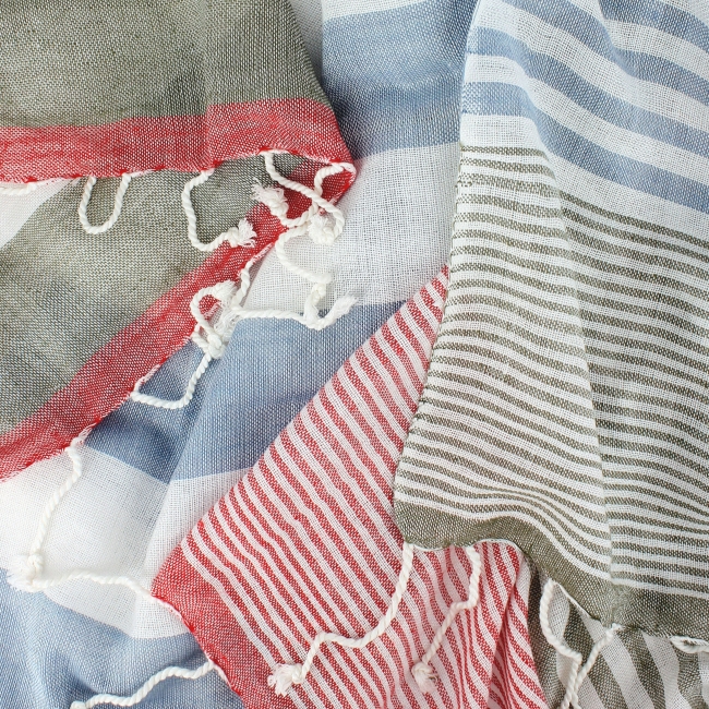 Vue 3 de Foulard à franges WIND
