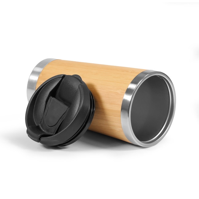 Vue 4 de Mug isotherme 410ml WOODYOU