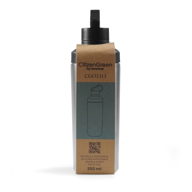 Vue 3 de Bouteille isotherme 550ml CLIPIGLOO