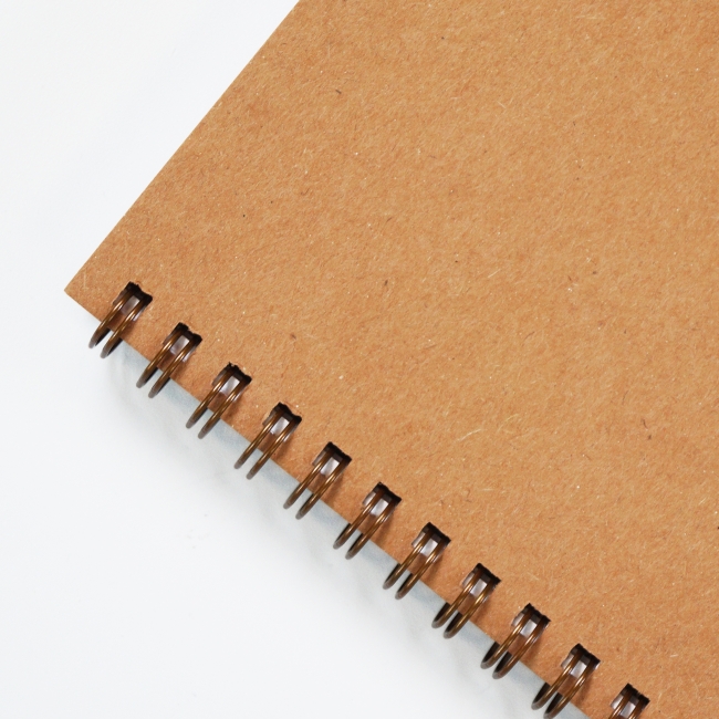 Vue 3 de Cahier spirale A5 carton recyclé MEMENTO