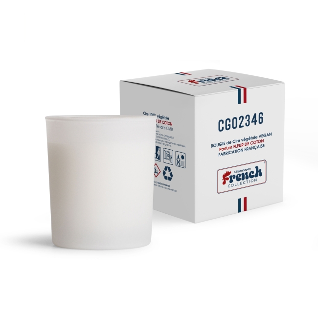 Vue 2 de Bougie Fleur de coton 200g (50h)