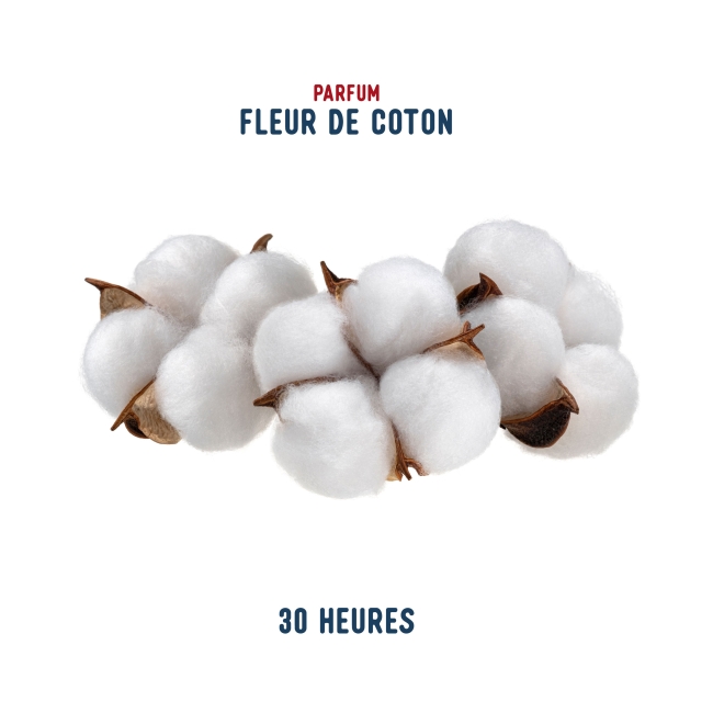 Vue 5 de Bougie Fleur de coton 200g (50h)