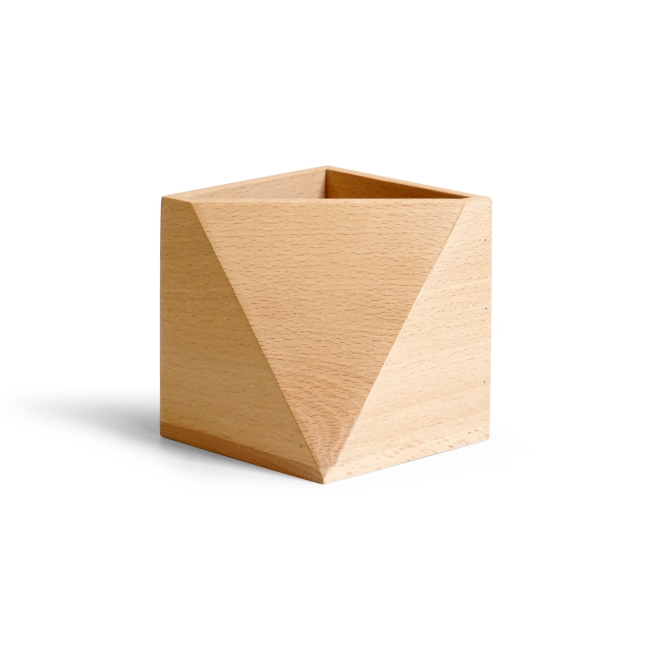 Vue 2 de Pot crayons bois HEXAWOOD