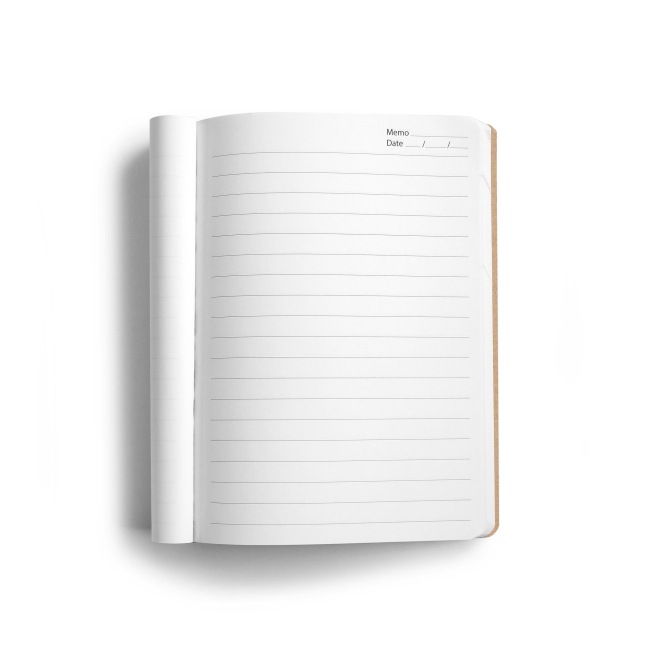 Vue 3 de Carnet A5 carton recyclé COGITA