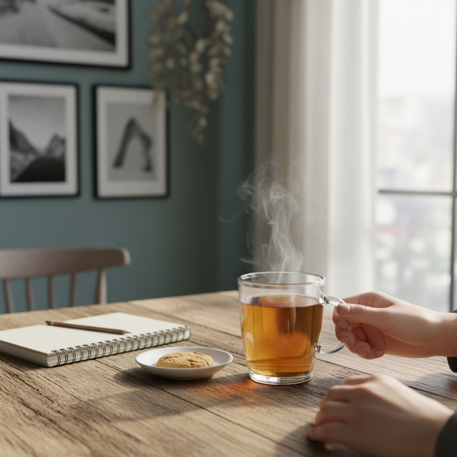 Vue 5 de Mug en verre 380ml MUGGY
