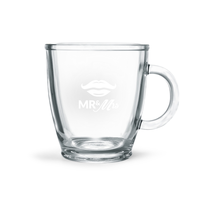 Vue 2 de Mug en verre 380ml MUGGY