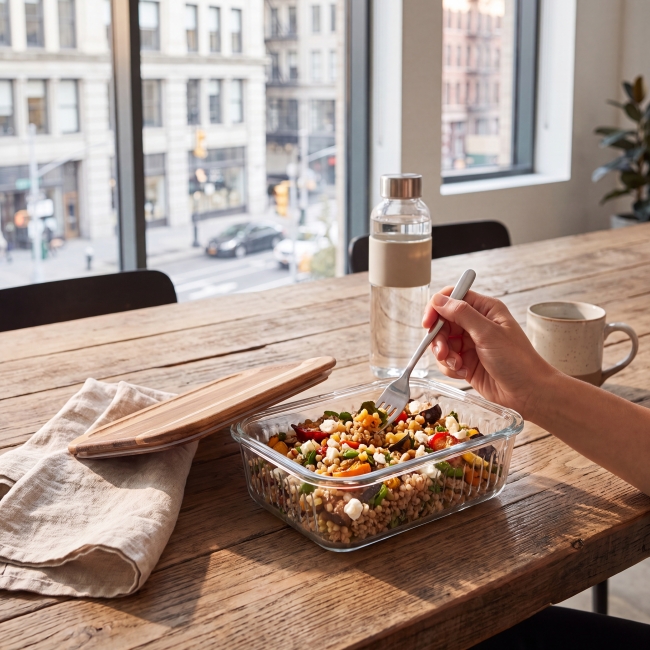 Vue 8 de Boîte repas 1L borosilicate PURLUNCH