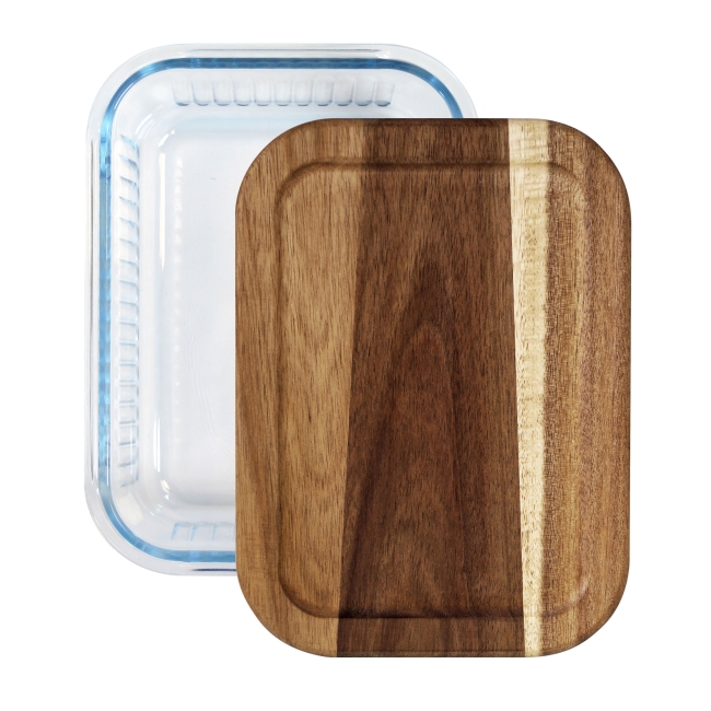 Vue 3 de Boîte repas 1L borosilicate PURLUNCH