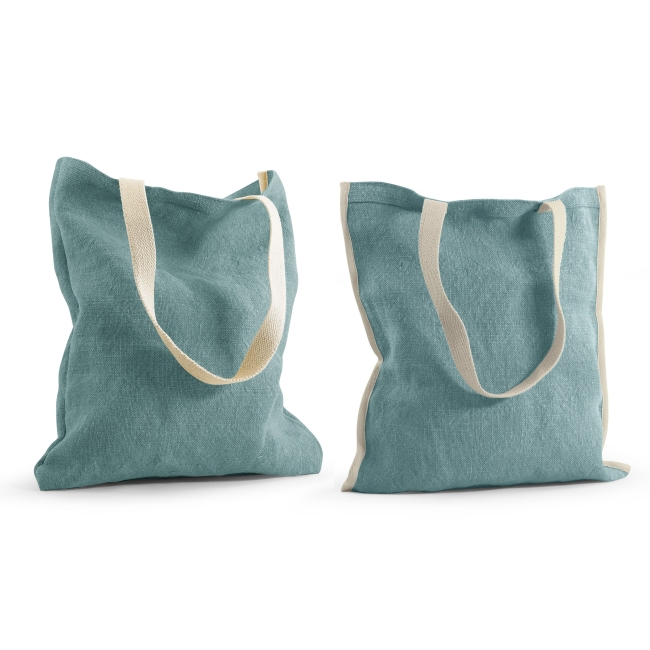 Vue 6 de Sac shopping réversible jute lavée TOPDAY
