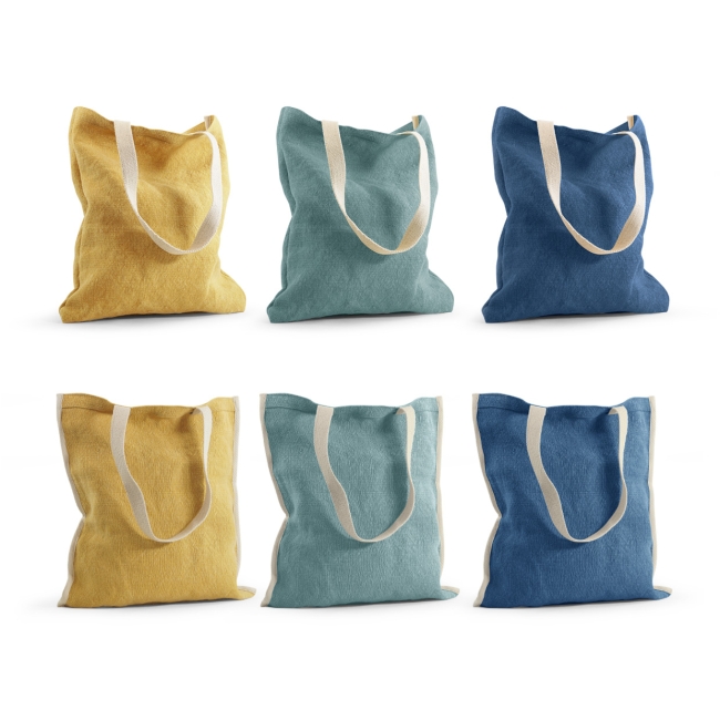 Vue 2 de Sac shopping réversible jute lavée TOPDAY