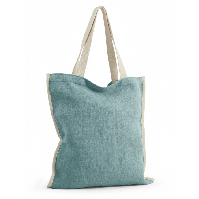 Vue 4 de Sac shopping réversible jute lavée TOPDAY