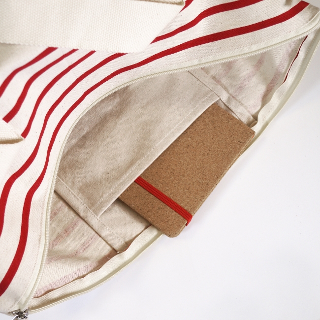 Vue 3 de Sac shopping coton bio 220g BIOBEACH