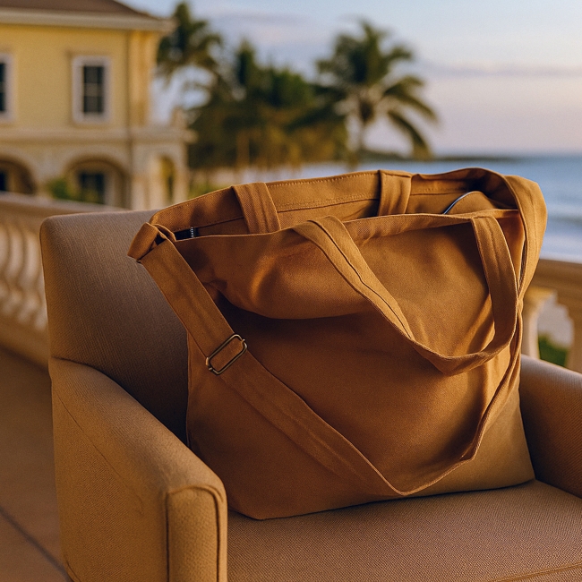 Vue 5 de Sac voyage coton recyclé NATURA