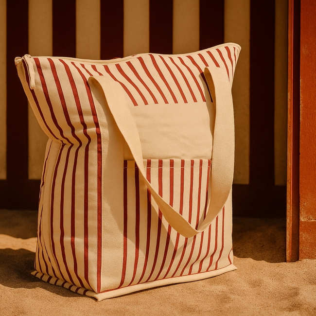 Vue 3 de Sac isotherme coton bio BIOBEACH