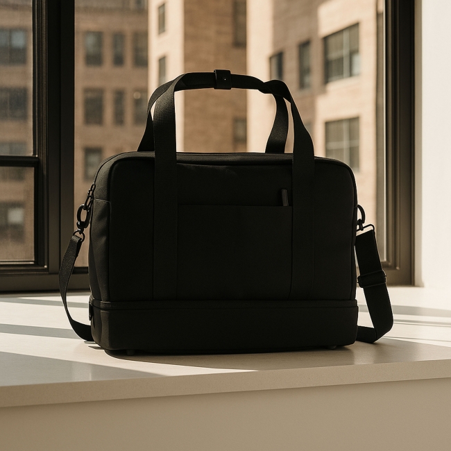 Vue 4 de Sac de sport polyester recyclé DARKLINE