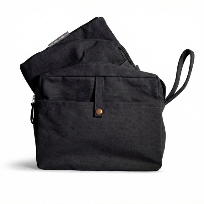 Vue 2 de Set sac et trousse coton bio 360g COMBIO