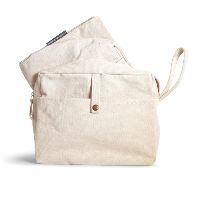 Vue 2 de Set sac et trousse coton bio 360g COMBIO
