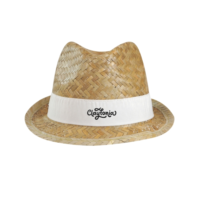 Vue 3 de Chapeau paille dorée DOULOS