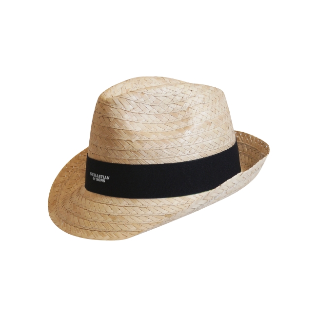 Vue 2 de Chapeau paille blanche DOULOS