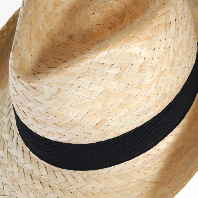 Vue 3 de Chapeau paille blanche DOULOS