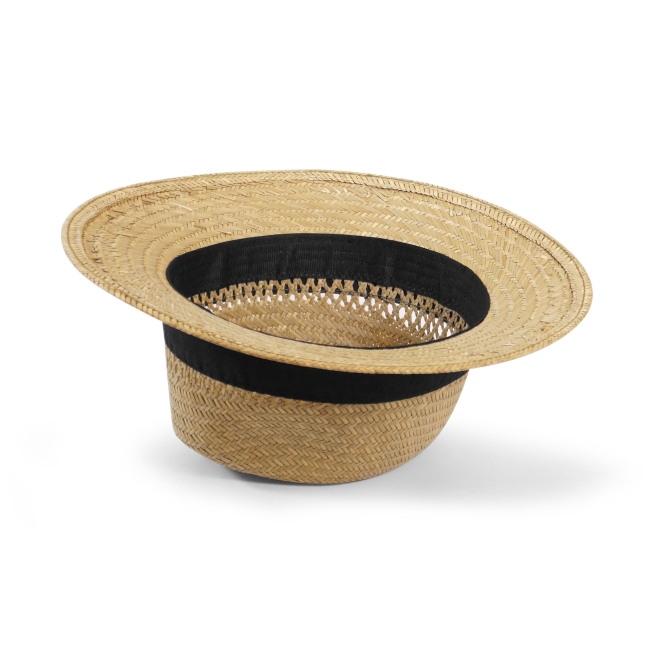 Vue 3 de Chapeau paille dorée PANAMA