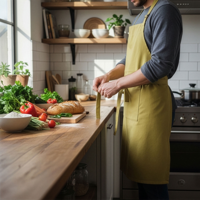 Vue 5 de Tablier coton bio180 MASTERCOOK