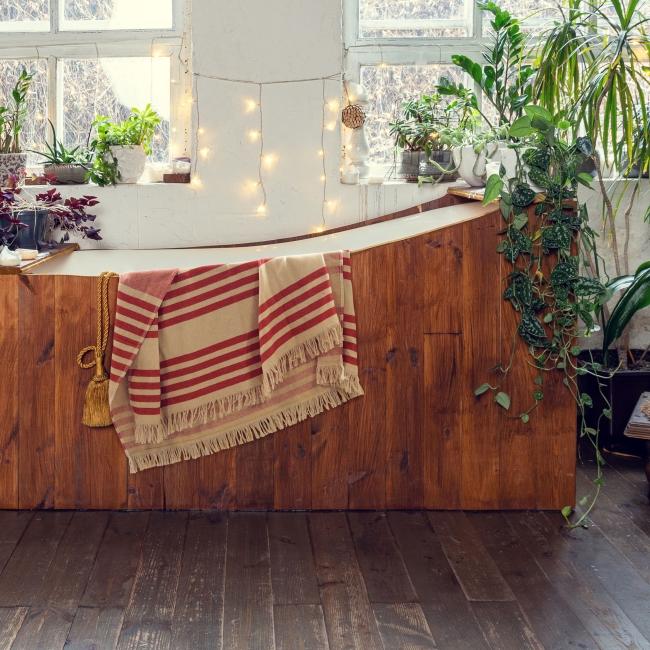 Vue 3 de Fouta 270g jacquard AZOV