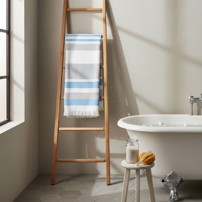 Vue 5 de Fouta / Serviette 470g ELMAR