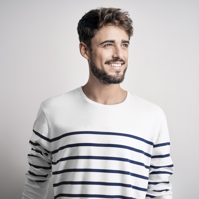 Vue 3 de Marinière coton bio 230g MALO