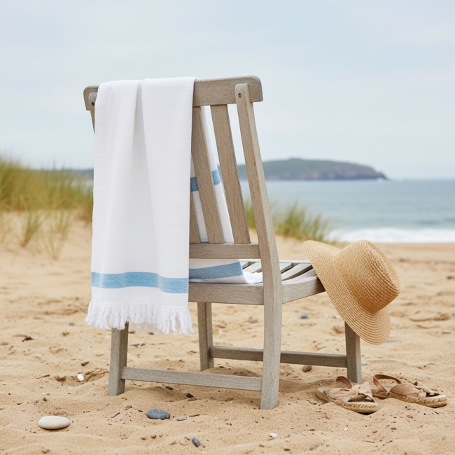 Vue 5 de Fouta SEAQUAL 150g SEACHIC