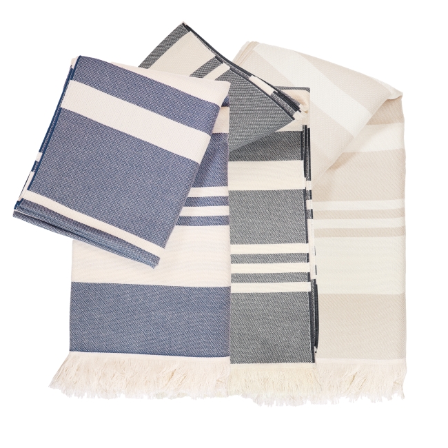 Vue 2 de Fouta coton biologique 190g AXELINE