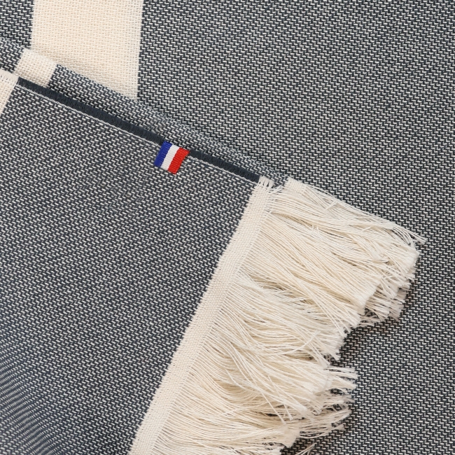 Vue 3 de Fouta coton biologique 190g AXELINE