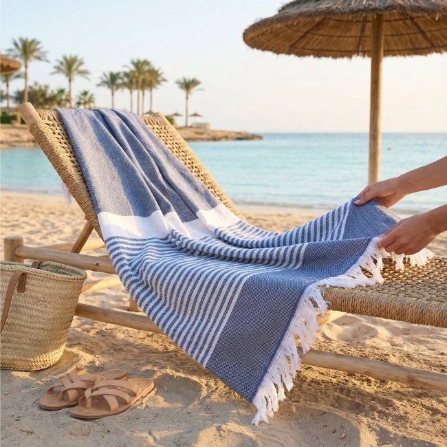 Vue 4 de Fouta Seaqual 270g SEABEACH