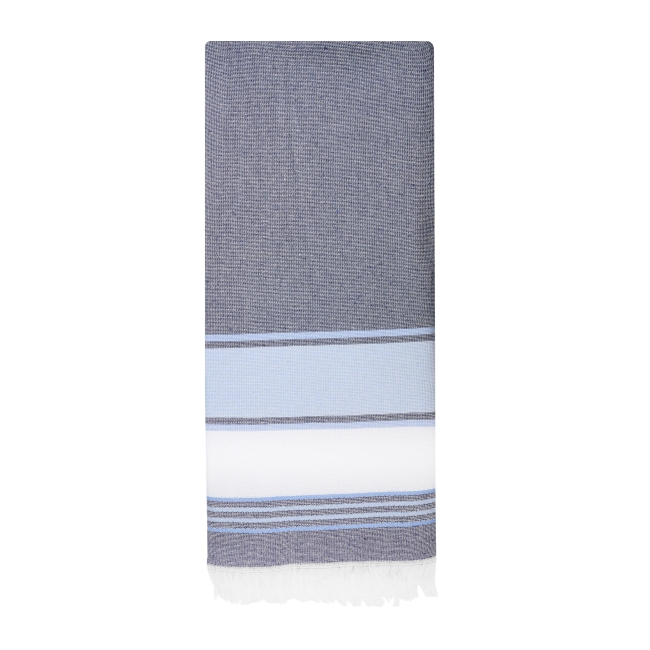Vue 8 de Fouta serviette polycoton recyclé 470g MARINA