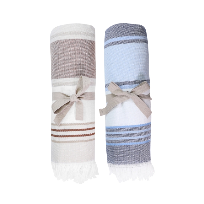 Vue 3 de Fouta serviette polycoton recyclé 470g MARINA