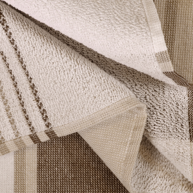 Vue 5 de Fouta serviette polycoton recyclé 470g MARINA