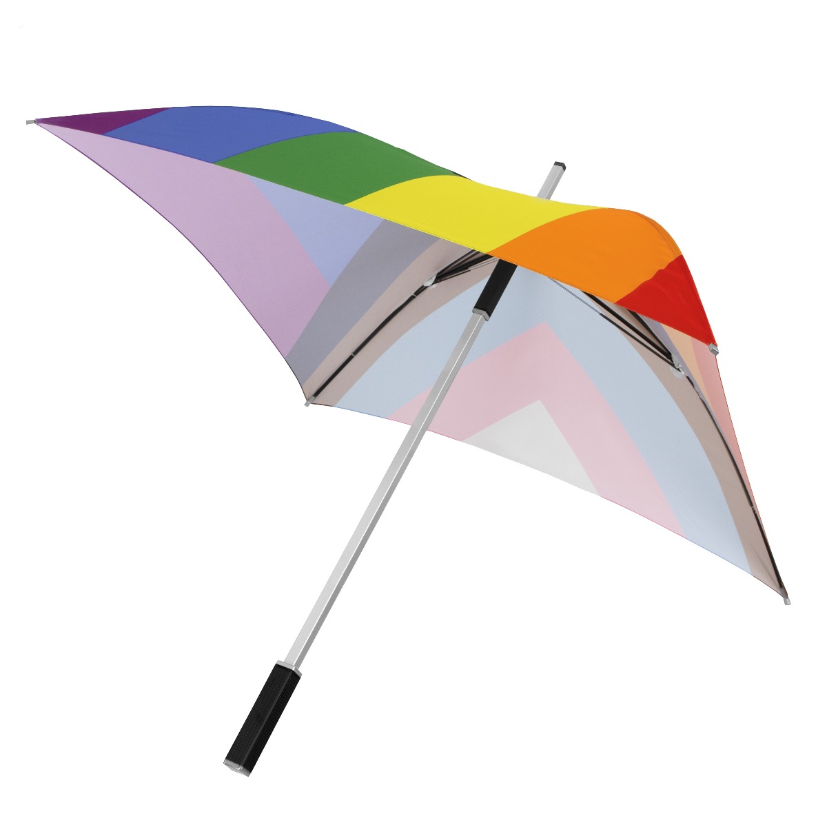 Vue 2 de FALCONE - Parapluie compltement carr - Manuel - Impermable au vent - 130 cm