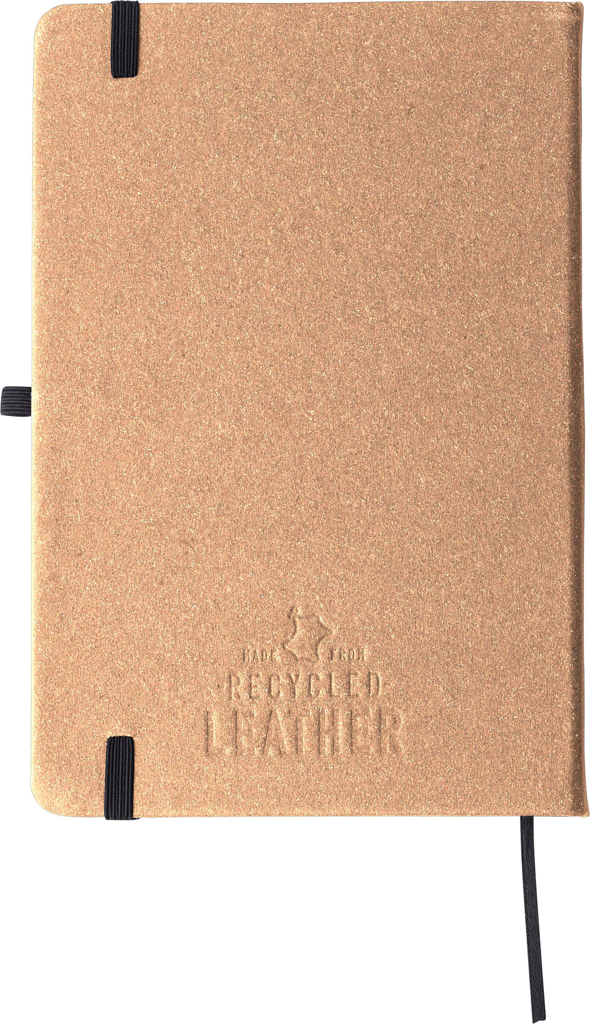 Vue 4 de Carnet de notes Gianna | Cuir recyclé | A5 | Ligné
