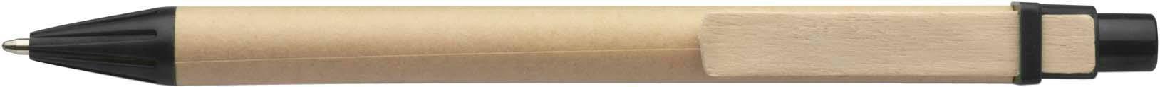 Vue 3 de Stylo bille Kartoni | Corps en papier | Clip en bois