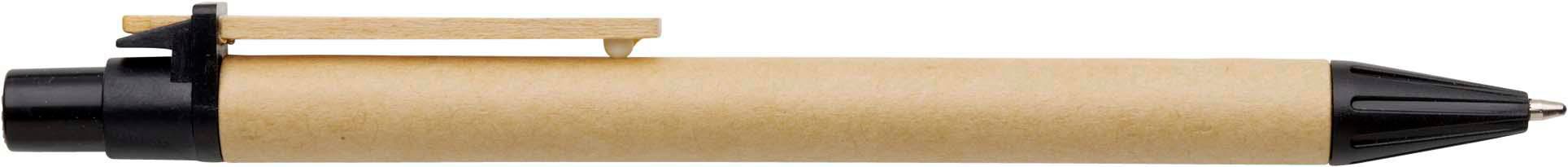 Vue 4 de Stylo bille Kartoni | Corps en papier | Clip en bois