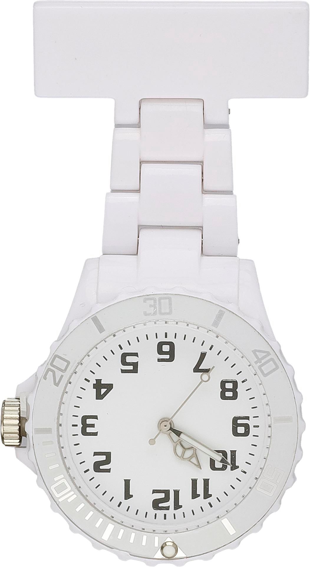 Vue 2 de Montre infirmière Simone | Plastique | Épingle