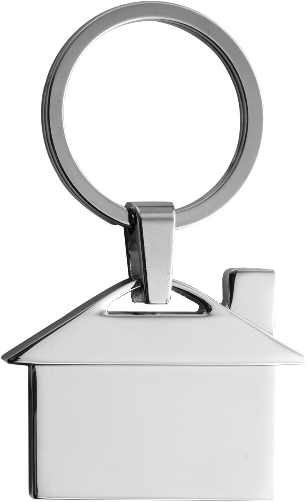 Vue 2 de Porte-clés Mika | Métal | Forme de maison