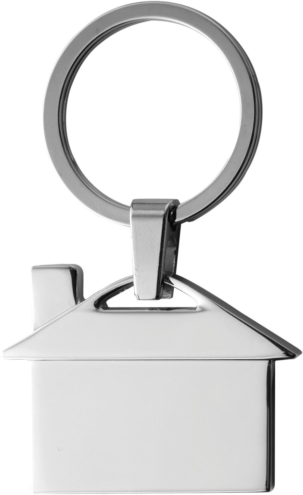 Vue 3 de Porte-clés Mika | Métal | Forme de maison