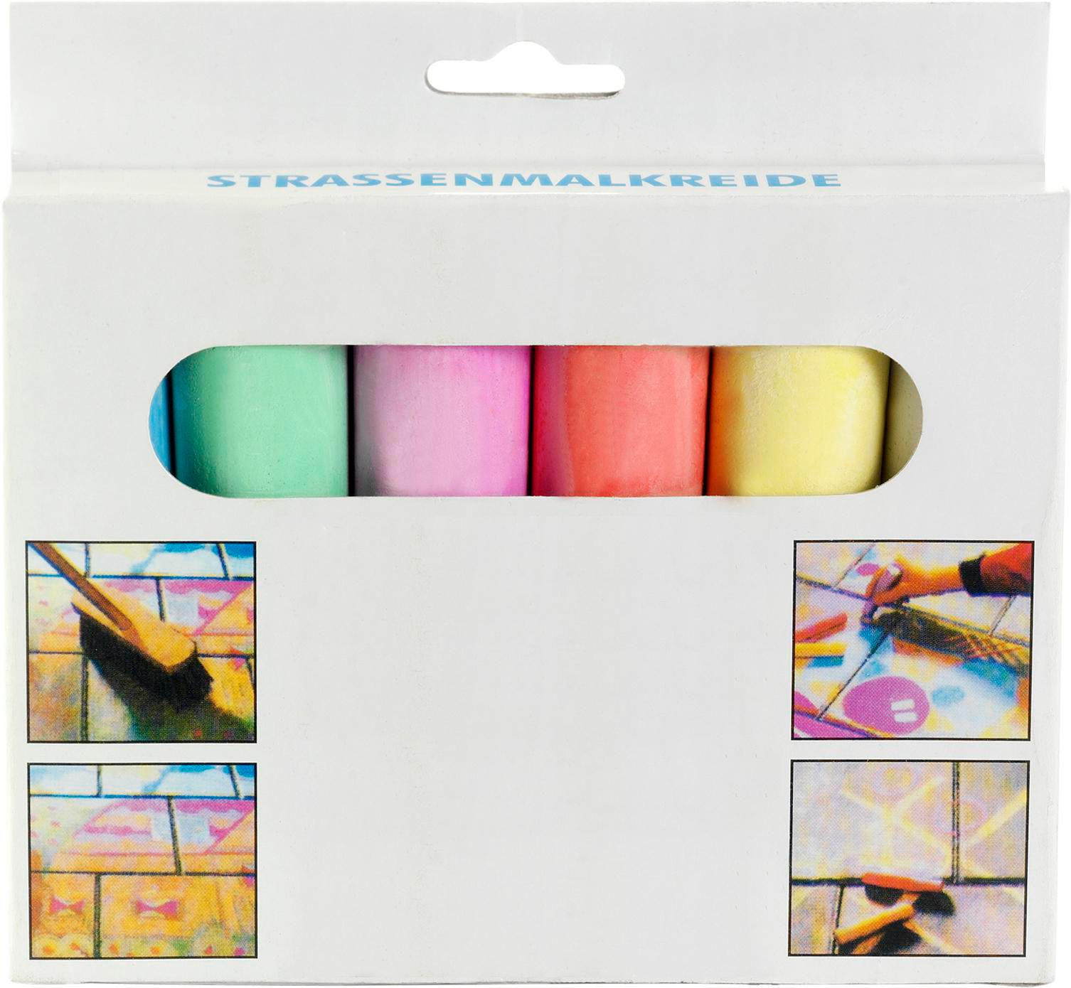 Vue 2 de Craies de trottoir Ottilie | 6 couleurs