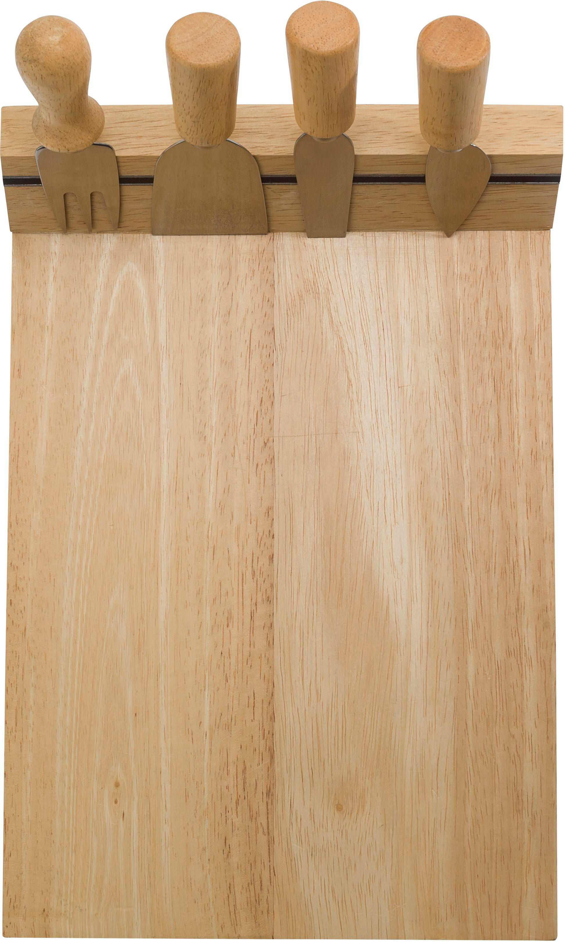 Vue 4 de Plateau à fromages Arlo | Bambou | 4 pcs
