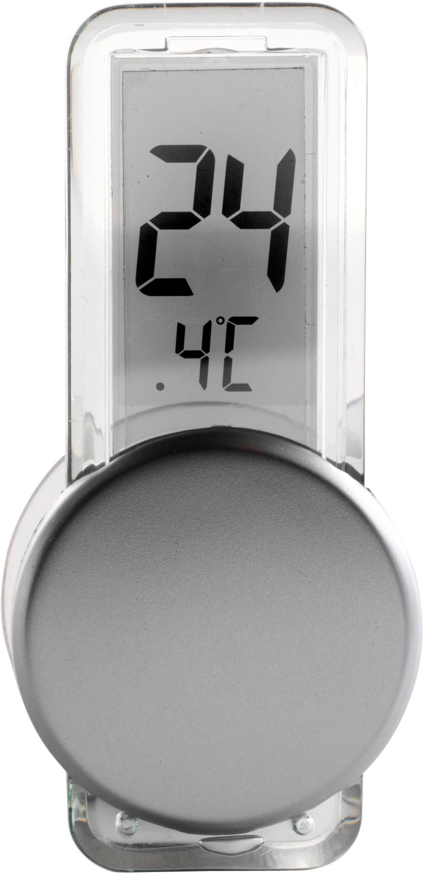 Vue 2 de Thermomètre Roxanne | Plastique | Ventouse | Argenté