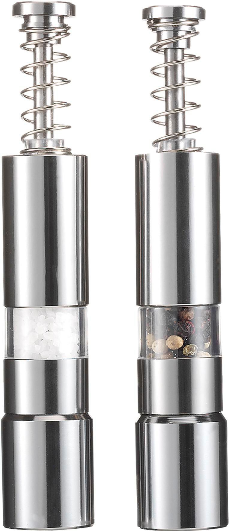 Vue 2 de Set moulins sel et poivre Annalena | Inox | 2 pcs