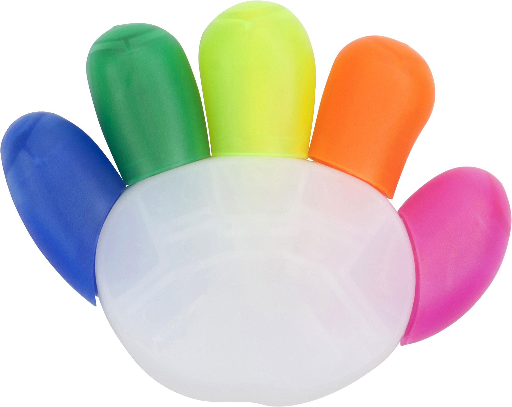 Vue 3 de Surligneur Sierra | 5 couleurs | Forme main